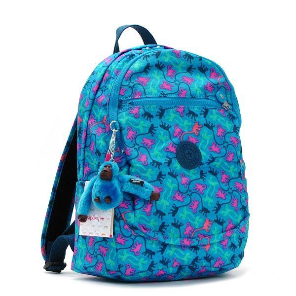 キプリング kipling バックパック K15016 CLAS CHALLENGER MONKEYMANIA SKY BL/RD