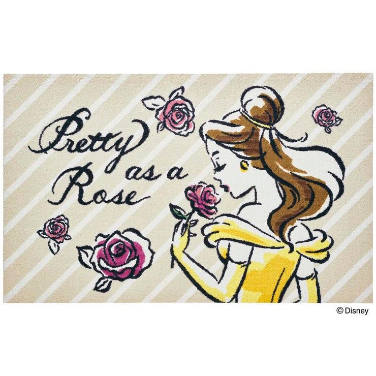 美女と野獣 ベル 75x1cm ベル マット 玄関マット エントランスマット ディズニー かわいい キャラクター マット プリンセス おしゃれ かわいい 代引不可 リコメン堂 通販