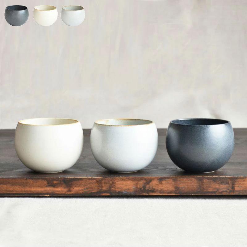 ころころ小 ロロ Lolo 四季香 Sikika 白 黒 灰 ホワイト ブラック グレー おしゃれ 湯飲み 湯呑