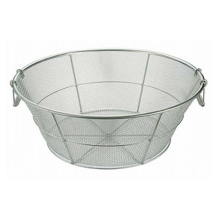 本間冬治工業 18-8底平揚げザル 細目 65cm 037033