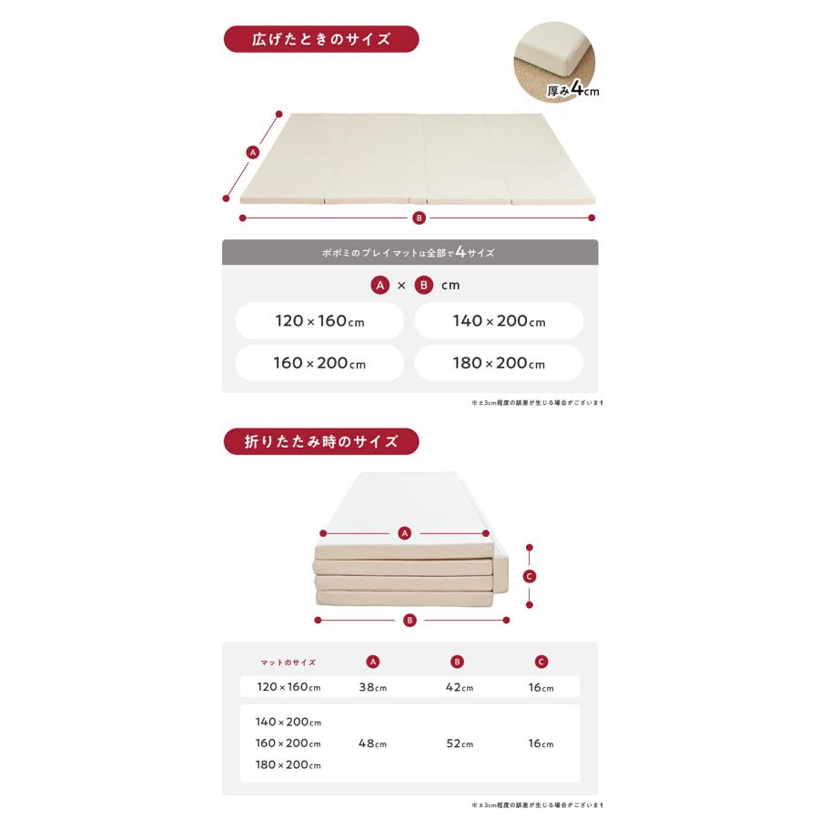 popomi ポポミ 抗菌プレイマット CLEAN 140×200cm 抗菌 プレイマット