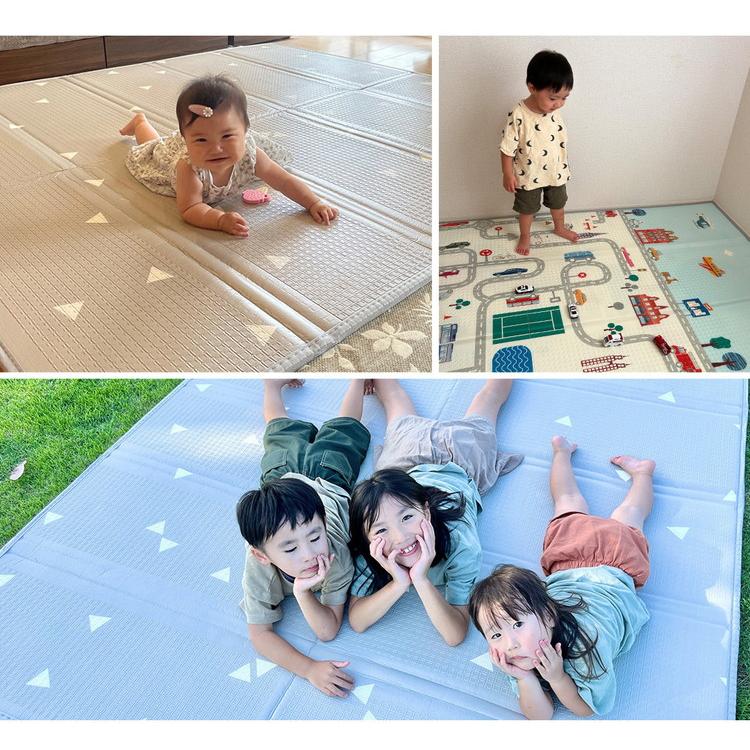 折りたたみプレイマット 180×200×2cm プレイマット 冬 赤ちゃん ベビー