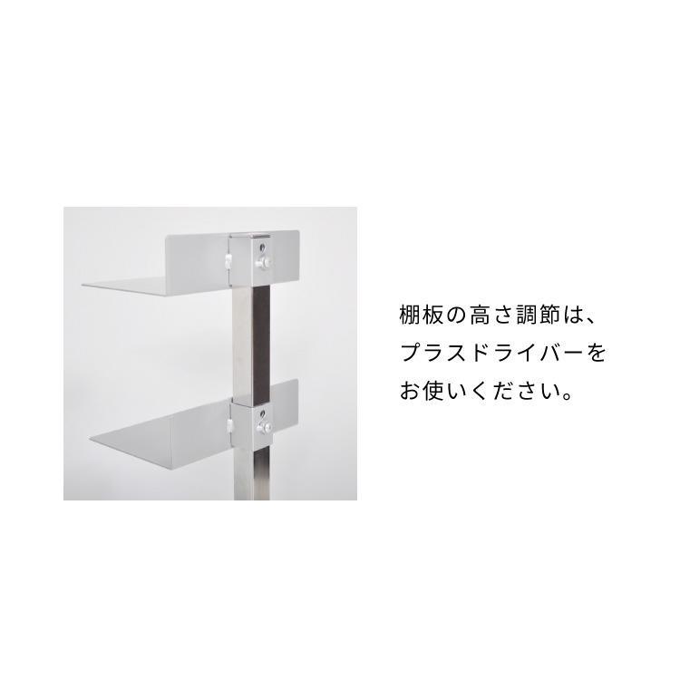 日本製 ブックタワー ロータイプ 5段 積ん読ラック 高さ調節 頑丈スチール 隠しキャスター 本棚 シェルフ マガジンラック コミック 文庫本 積読 棚 代引不可_5