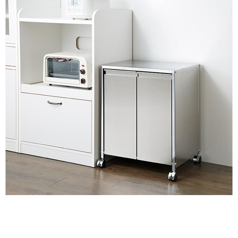 日本製 燕三条 ステンレスダストボックス 14L×2分別 幅50 ごみ箱