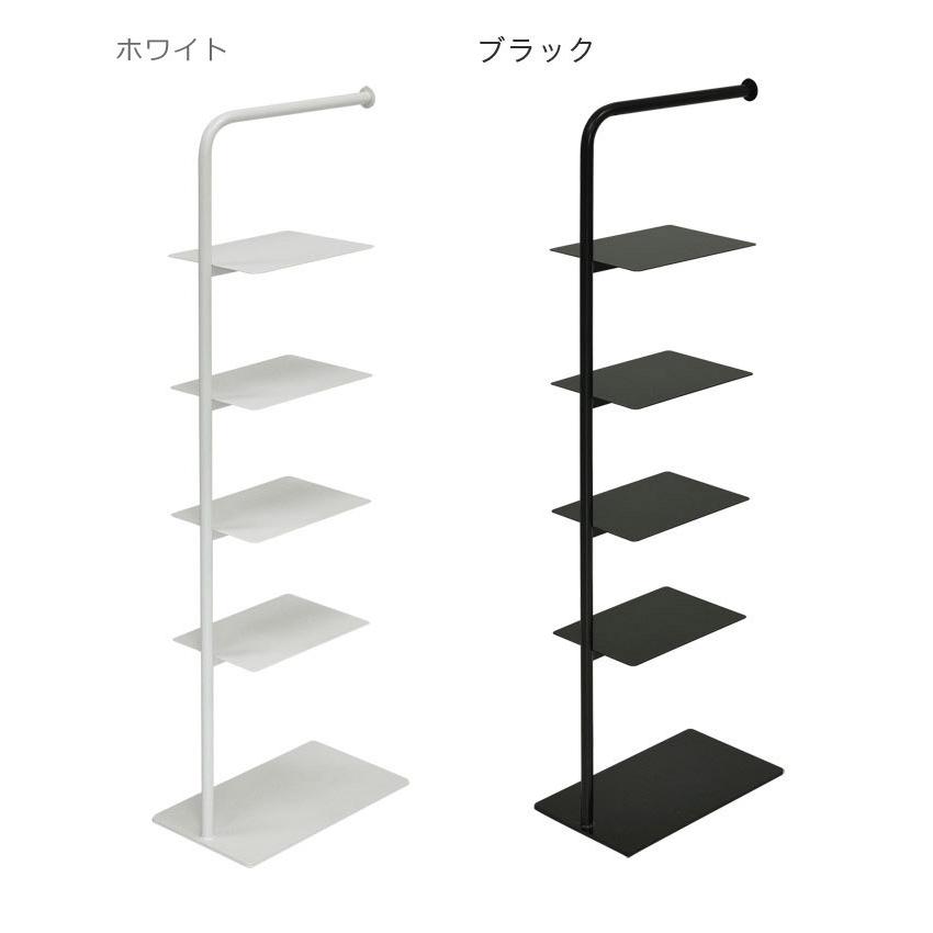 日本製 Stack rack シューズラック 5段 収納 靴箱 シューズボックス 下駄箱 薄型 スリム 靴入れ シューズbox 代引不可の画像