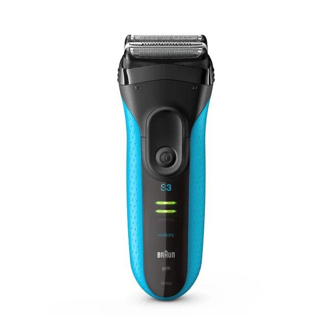 ブラウン メンズ電気シェーバー シリーズ3 3040s 3枚刃 水洗い/お風呂剃り (未使用の新古品) ブラウン メンズシェーバー シリーズ3 3040s ブルー 3枚刃 水洗い 往復