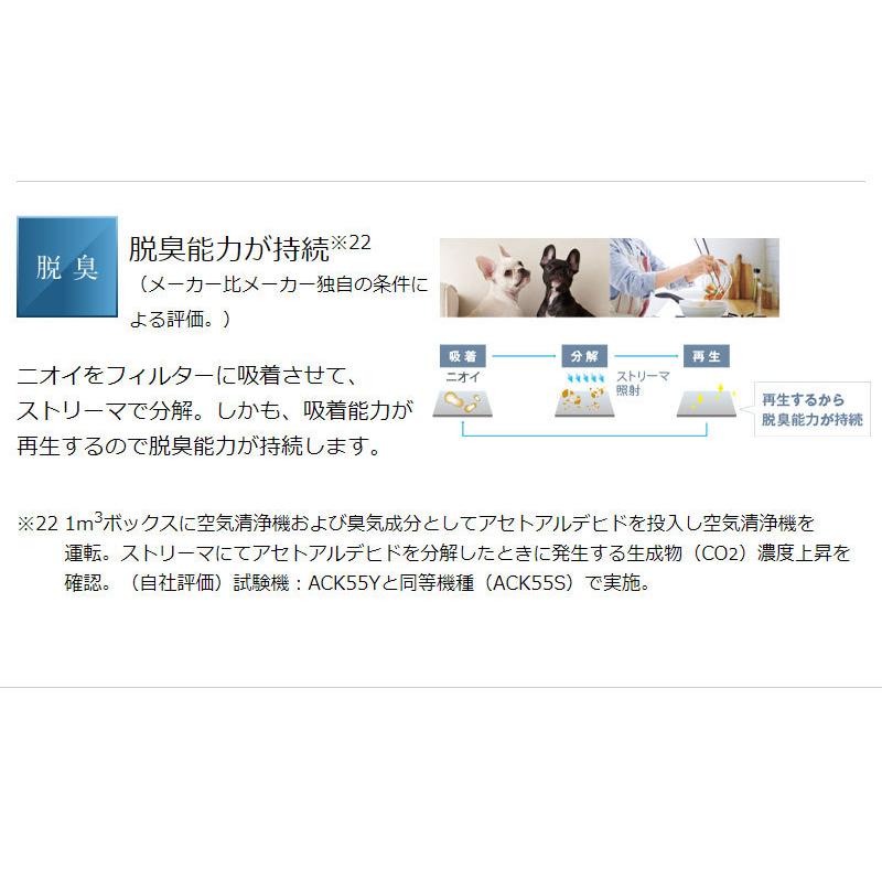 ダイキン 加湿空気清浄機 加湿ストリーマ空気清浄 ACK55Y-W ホワイト