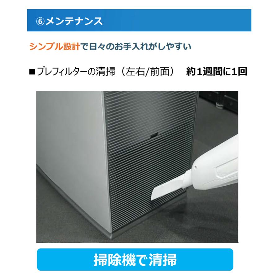 ダイキン UVパワフルストリーマ 空気清浄機 業務用 シルバー ACBF15Z-S 適応畳数65畳 除菌 UV除菌 ホテル ロビー エントランス オフィス 会議室 代引不可｜recommendo｜15