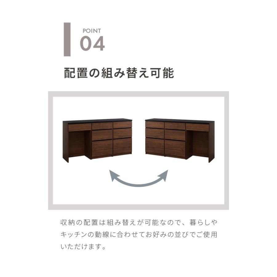 食器棚 キッチンカウンター 開梱設置無料 幅180cm 日本製 国産 引出6杯