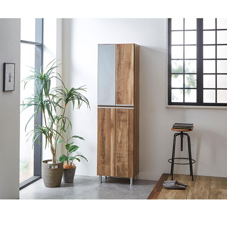 シューズボックス ハイタイプ ミラー付き 幅50cm 国産 大川家具 完成品