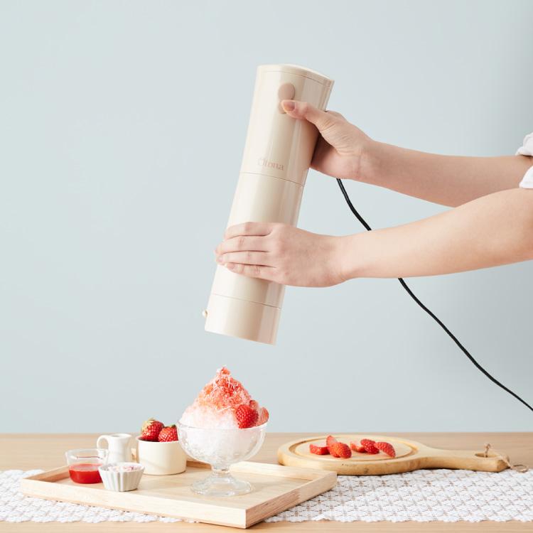 KIWAKOTO * 美品 BOTAN DISH 雪 ホワイト セット Otona オトナ 大人のふわふわかき氷器 スティックタイプ 電動 かき氷器