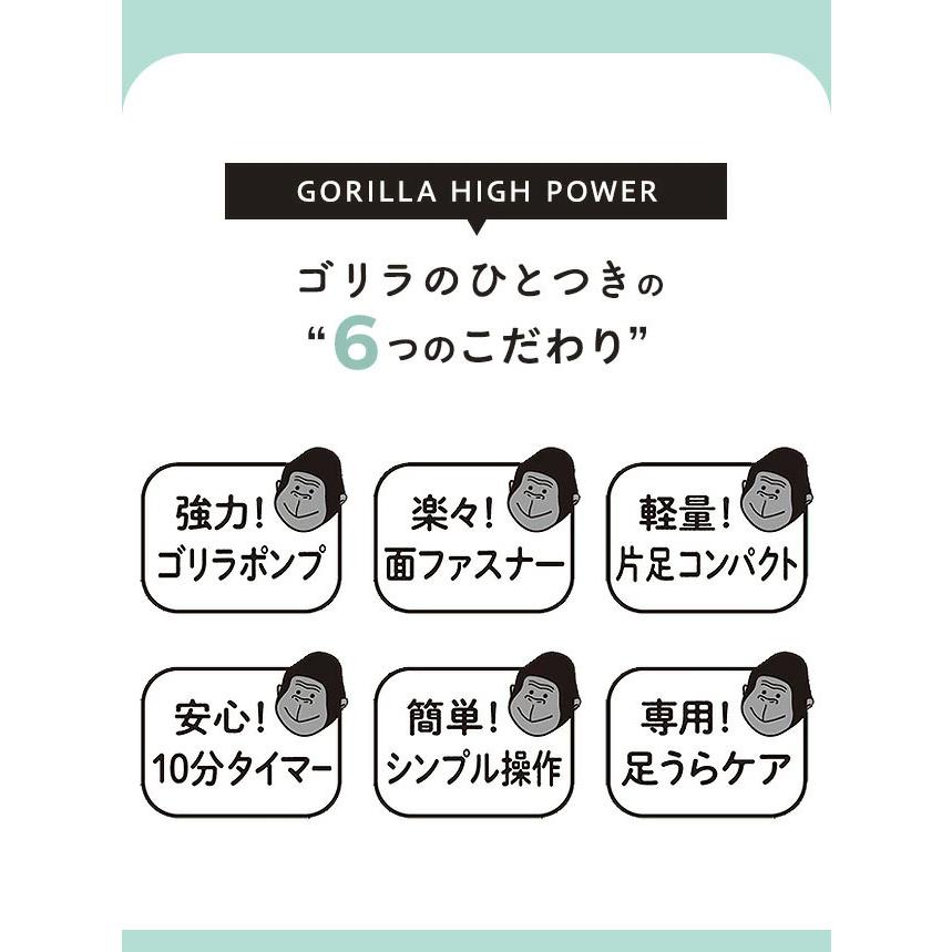 ゴリラのひとつき 電動 足うらケア レッグケア フットケア タイマー 10