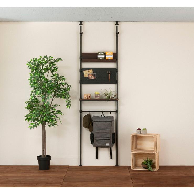 ルミナスノワール 壁面収納 突っ張りラック 60W 幅65cm ポール径25mm