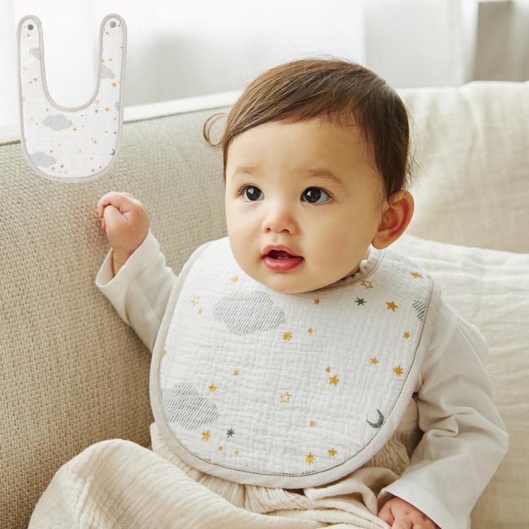 D by DADWAY ガーゼスタイ 大きい 首回り30cm 涎掛け くすみカラー