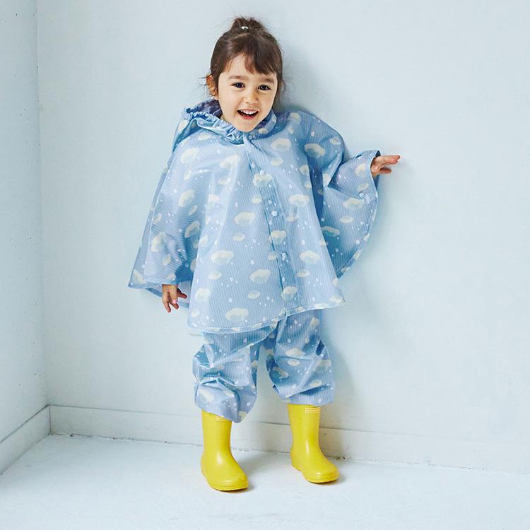 D by DADWAY パンチョ レインコート レイン ポンチョ 100cm 上下 足