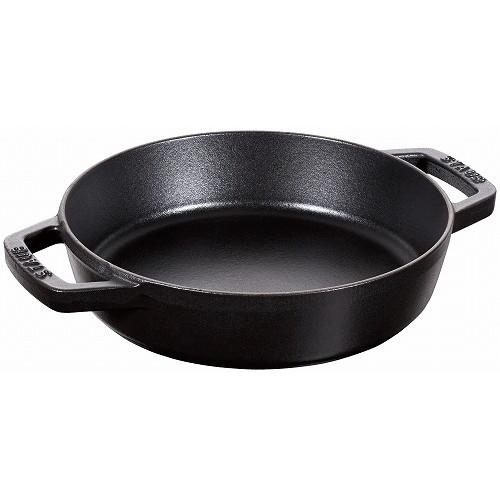 [新品未使用]ストウブ 両手フライパン ラウンド ２６ｃｍ　ブラック ストウブ 両手フライパン ラウンド 26cm ブラック 40511-725 代引不可