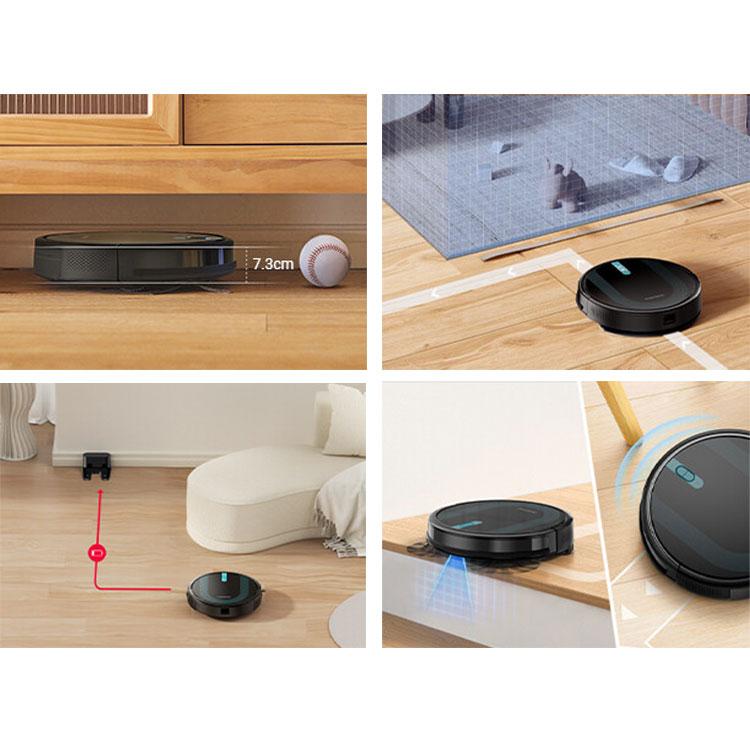 お掃除ロボット ブラシ モップ掛け 自動充電 薄型 リモコン付 アプリ