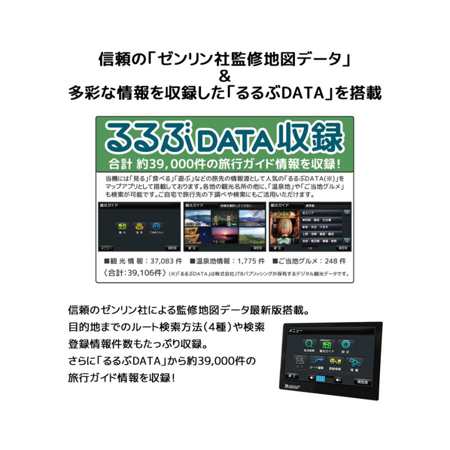 9インチカーナビ ポータブルナビ るるぶDATA カーナビ 3電源対応 2026
