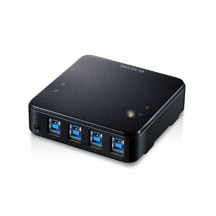エレコム USB切替器 USB3.0 PC側4ポート 接続機器4ポート 手元スイッチ ブラック U3SW-T4 代引不可