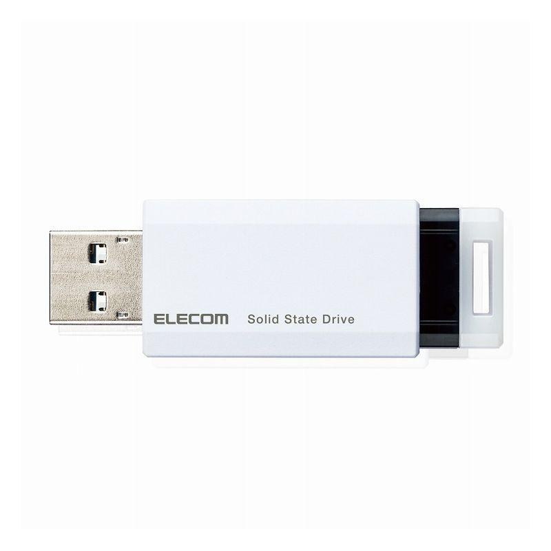 エレコム ELECOM SSD 外付け ポータブル 1TB 小型 ノック式 USB3.2 Gen1 対応 ホワイト PS4/PS4Pro/PS5 ESD-EPK1000GWH 代引不可｜recommendo