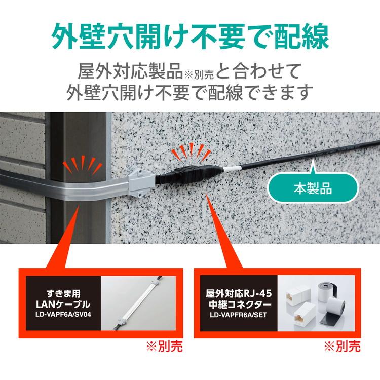 エレコム ELECOM LANケーブル CAT6A 30m 屋外用 PoE++ 対応 高速 10Gbps ストレート 耐候性 雨・日光に強い イーサネットケーブル RJ45 RoHS指令準拠 代引不可