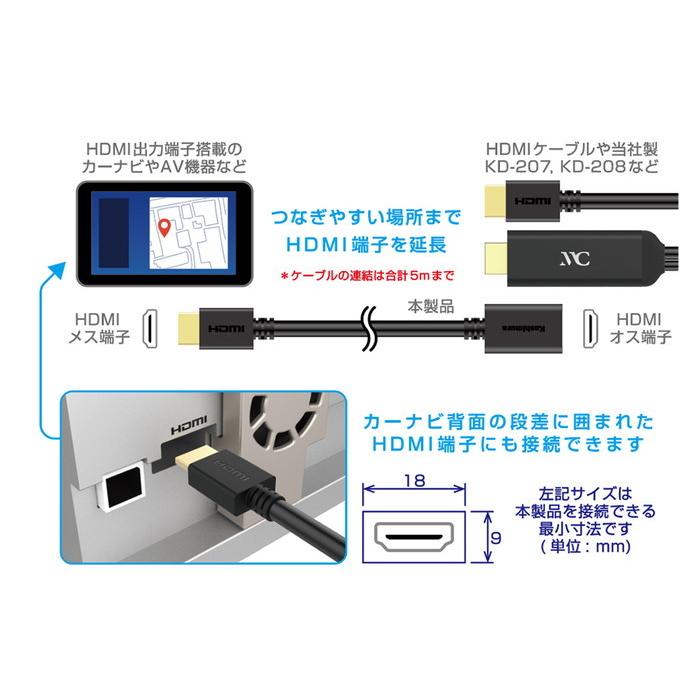 カシムラ HDMI延長ケーブル 1m KD214｜recommendo｜03