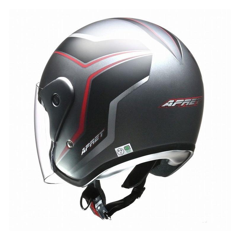 リード工業 APRETジェットヘルメットMATGM マットガンメタリック