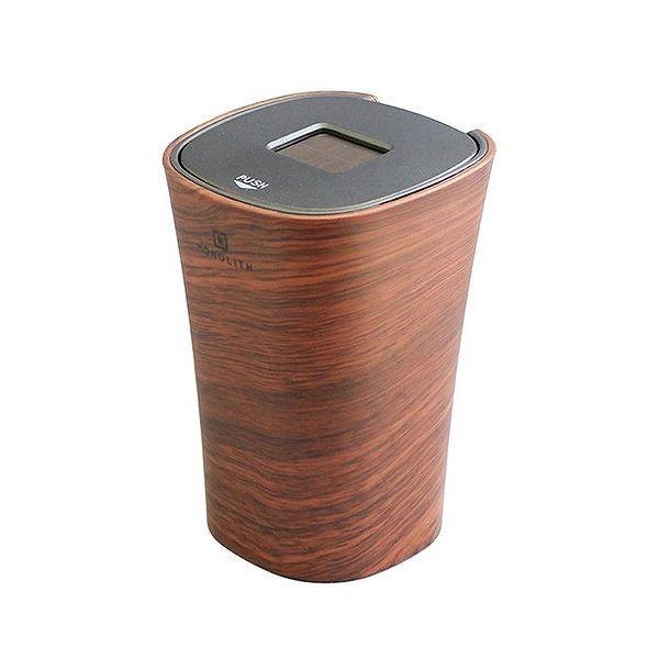 Sixフィーリング 在庫あり Da1722 シンプルソーラーアッシュトレイ ダークウッド 車 580円 灰皿1 たばこ