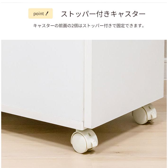 人造大理石天板 すき間収納ワゴン 幅20cm キャスター付き 引き出し キッチン収納 ランドリー収納 スリム 隙間収納 作業台 耐熱 耐水 耐衝撃 調味料_6