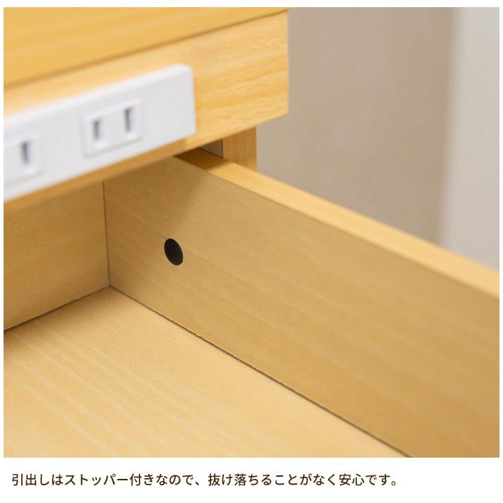 折りたたみ式 ワゴンデスク キャスター付き コンセント付き 引き出し2