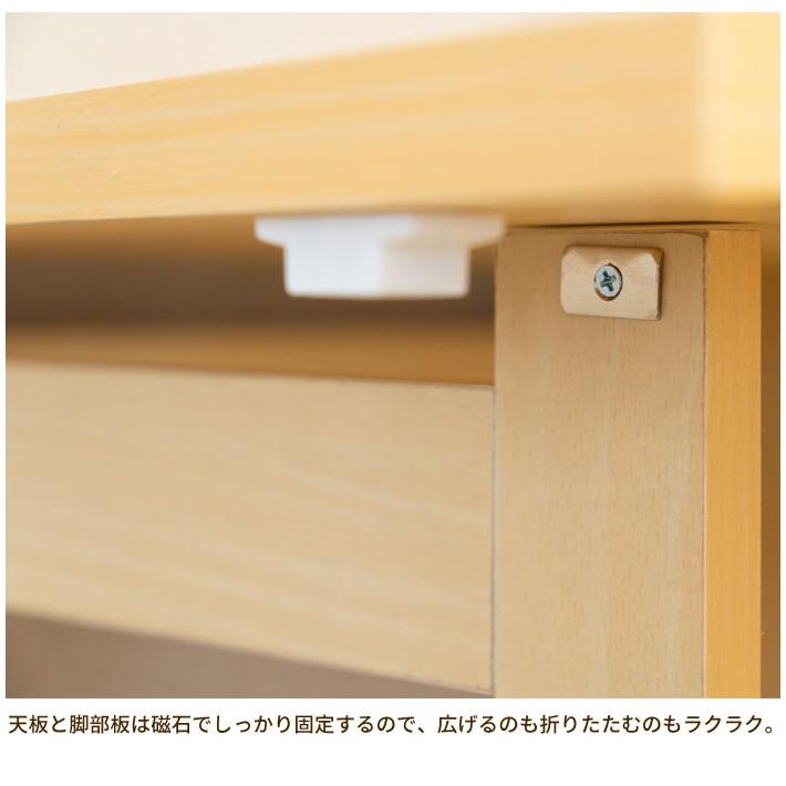 折りたたみ式 ワゴンデスク キャスター付き コンセント付き 引き出し2