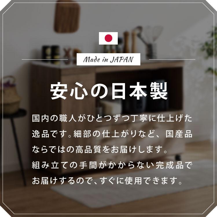 日本製 キッチンカウンター ステンレス天板 完成品 幅90 間仕切り