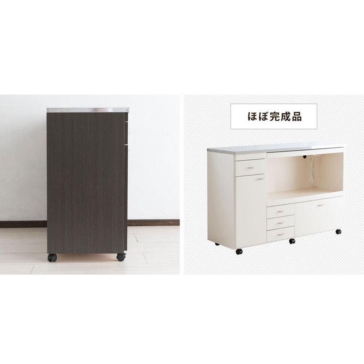 日本製 キッチンカウンター ステンレス天板 完成品 幅90 日本製 キッチンカウンター ステンレス天板 完成品 幅90