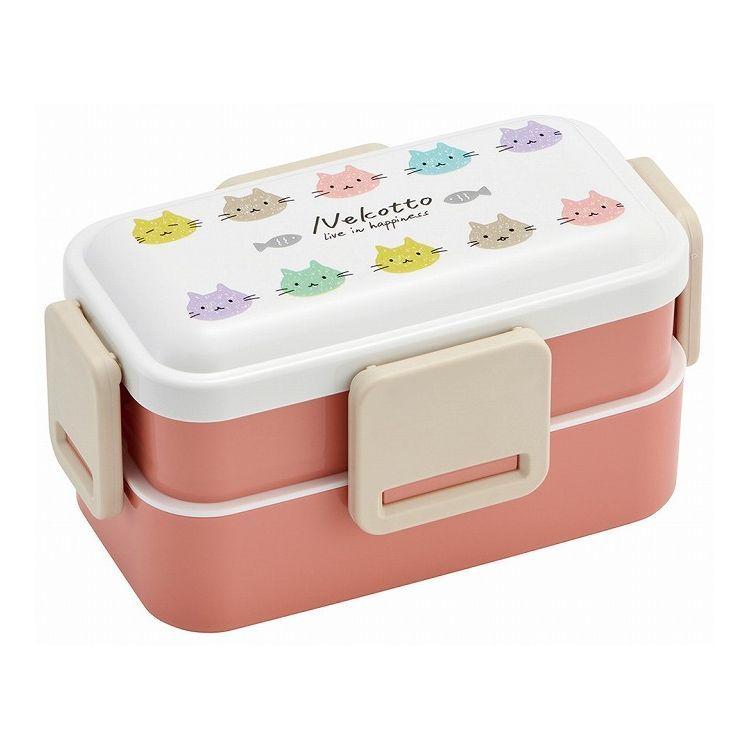 スケーター 銀イオン抗菌 2段 弁当箱 ふわっと盛れる 4点ロック 600ml ねこっと カラフル Pflw4ag 弁当 弁当箱 ランチ ランチボックス リコメン堂 通販 Paypayモール
