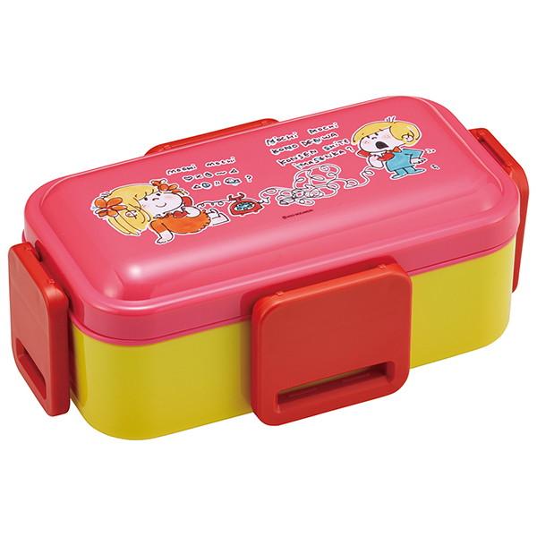 水森亜土 銀イオン抗菌 2段 弁当箱 ふわっと盛れる 4点ロック 600ml