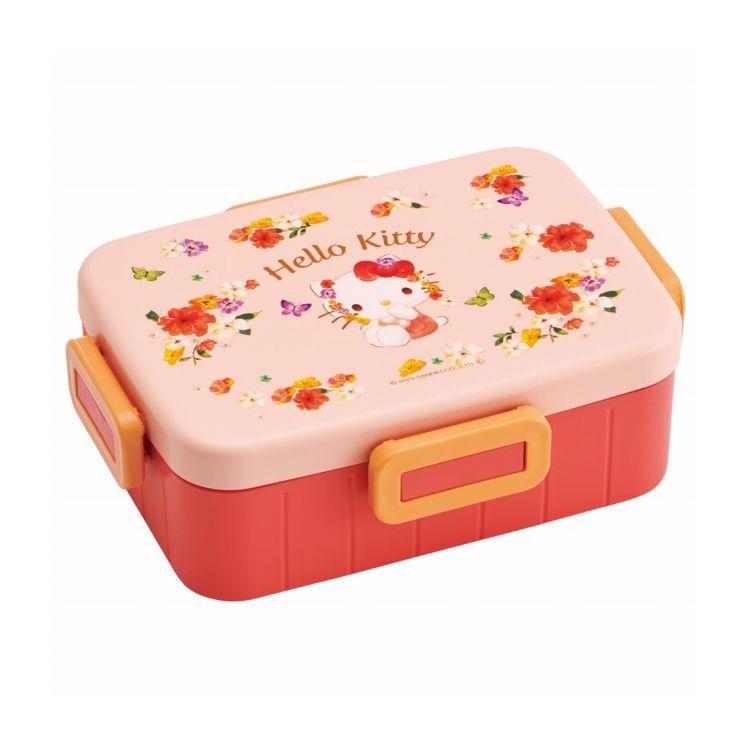 サンリオ sanrio ハローキティ パステル水彩花柄 4点ロック 弁当箱
