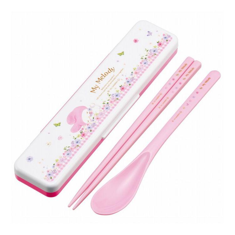 サンリオ sanrio マイメロディ パステル水彩花柄 箸 スプーン コンビ