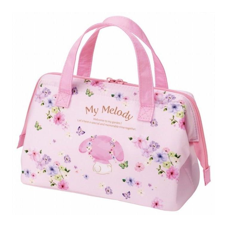 サンリオ sanrio マイメロディ パステル水彩花柄 保冷 がま口 弁当箱