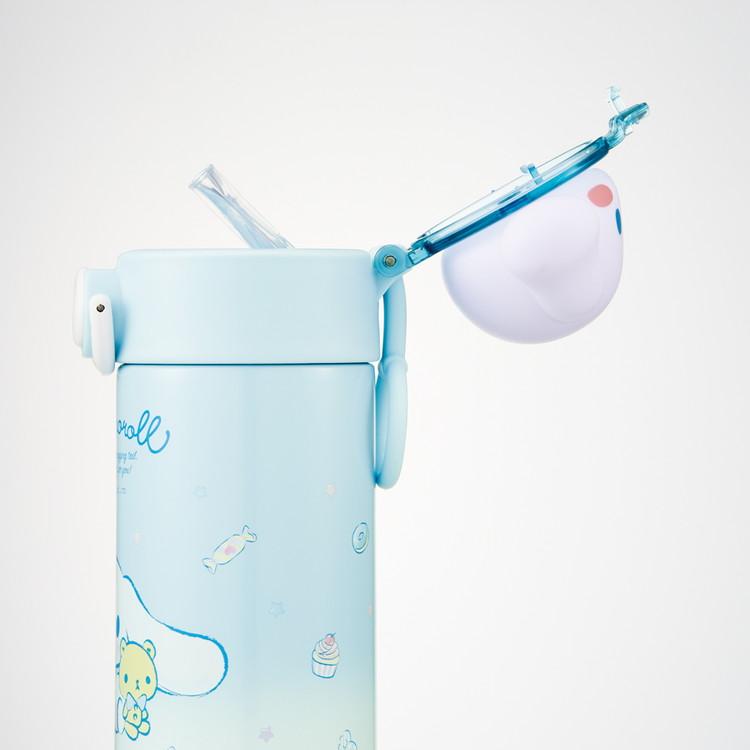 サンリオ シナモロール 水筒 キャラクター マスコット ストロー ステン