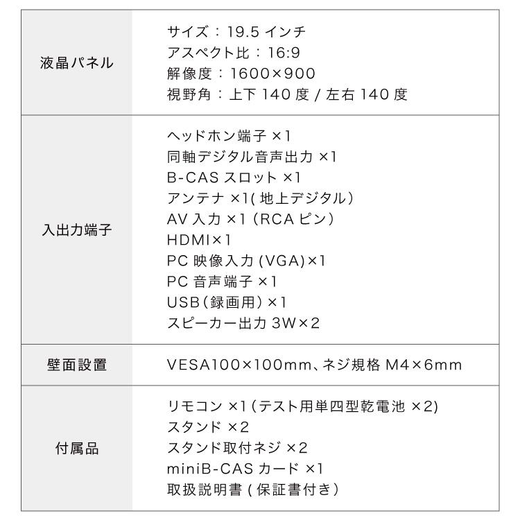 simplus（シンプラス） テレビ 20型 シングルチューナー 1波 地デジ HD