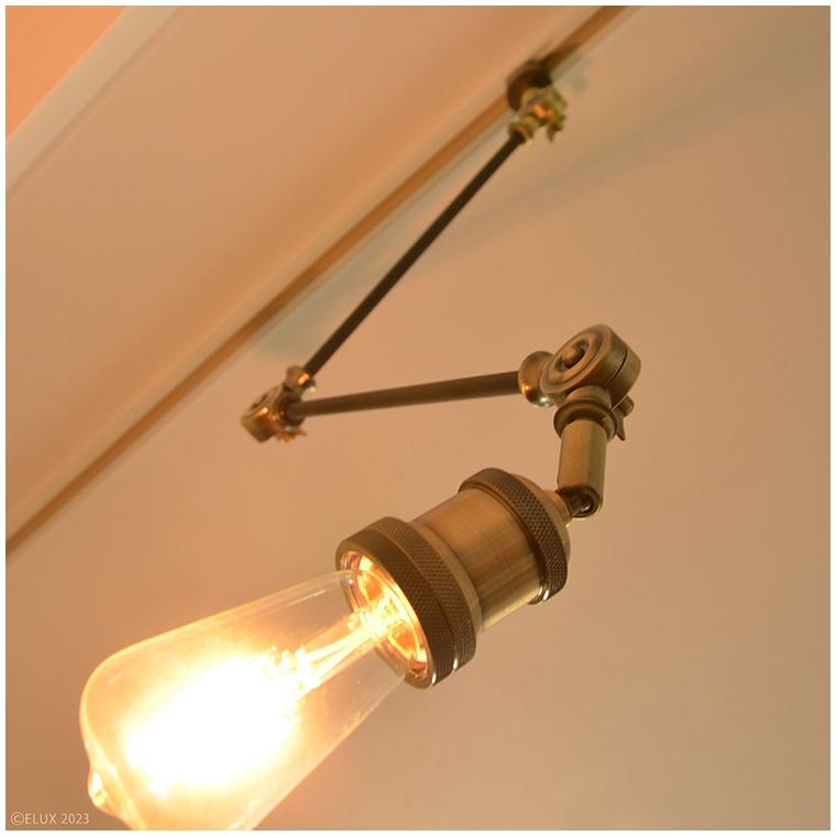 ［ほぼ新品】ELUX KISK3 ダクトレール用アームライト E26 ダクトレール アームライト灯具 照明 電球 KISK3 シーリングライト