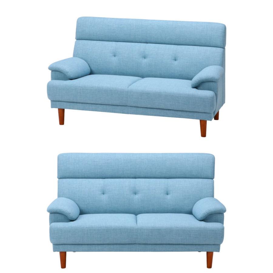 青いハイバックソファ ソファ ハイバックソファ 2人掛け 幅150 ブルー おしゃれ 北欧