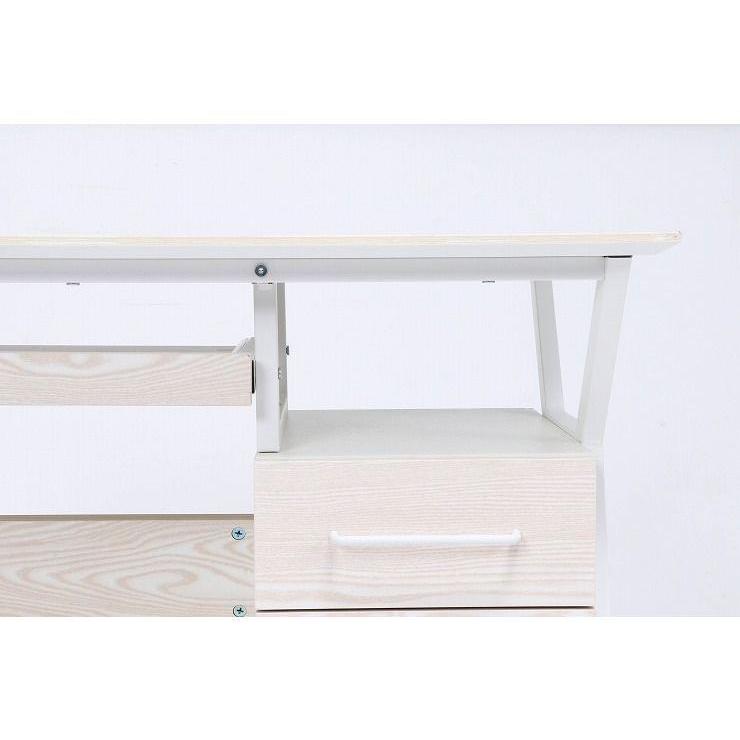 デスク ホワイト 幅100cm 奥行54cm 高さ72cm 代引不可 : リコメン堂