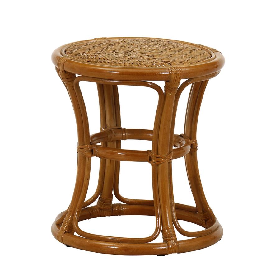 ラタン スツール HY 籐椅子 円形 籐家具 丸型 リビング 寝室 洗面所