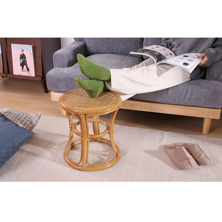 ラタン スツール HY 籐椅子 円形 籐家具 丸型 リビング 寝室 洗面所