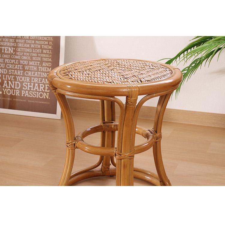 ラタン スツール HY 籐椅子 円形 籐家具 丸型 リビング 寝室 洗面所