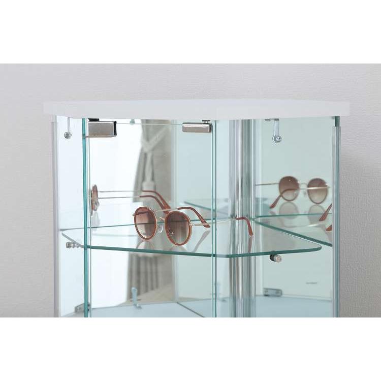 卓上ガラスコレクションケース コーナー WH 代引不可 : リコメン堂