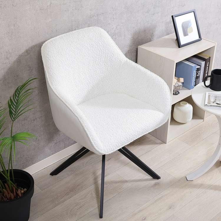 ダイニング回転チェア ルナ BE GY WH リビング ダイニング チェア 回転  