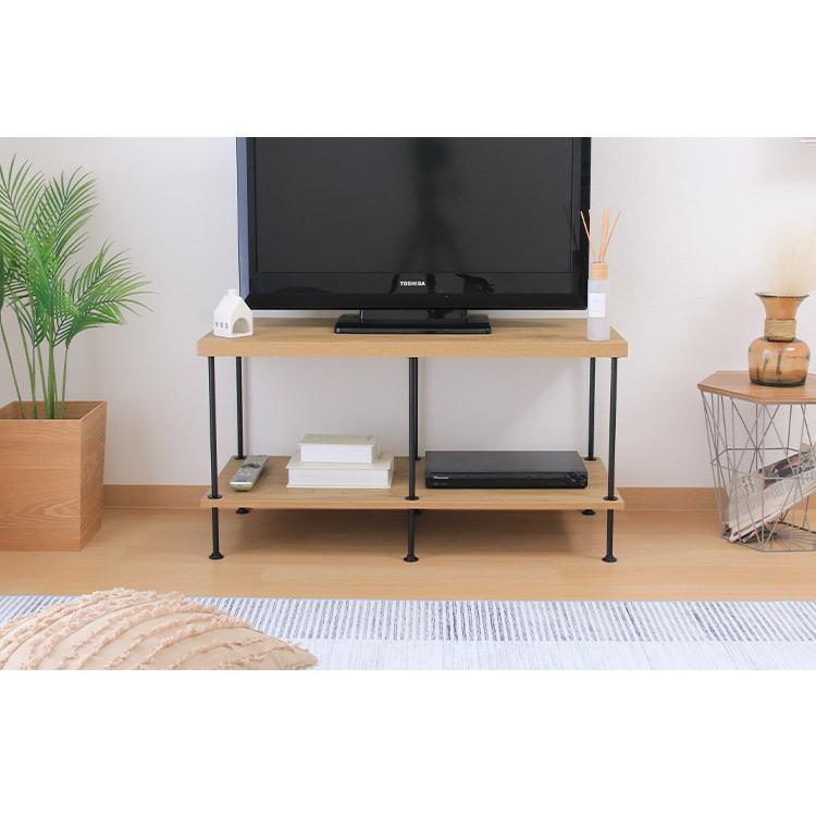 テレビ台 幅90cm ローボード 棚付き オープンラック ディスプレイ 収納