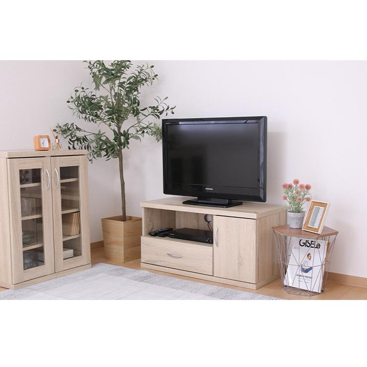 【新品 送料無料】テレビラック　テレビ台 【幅130cm】ローボード　収納家具 テレビ台 幅130cm ローボード ブラックガラス扉 背面収納付 （ テレビ